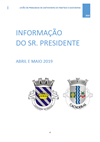 informação do srº presidente - Abr/Mai 2019