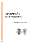 informação do srº presidente - Jun/Ago 2019