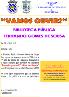 biblioteca pública Fernando Gomes de Sousa - "Vamos ouvir?"